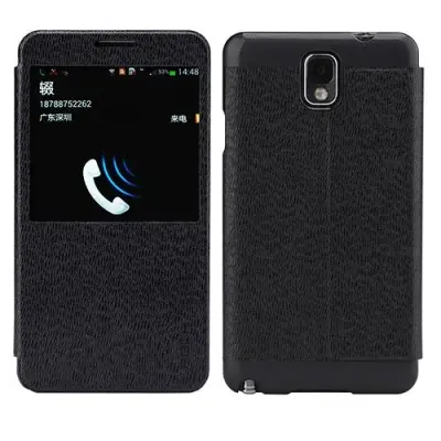 Rock Excel Window Cover Fodral till Samsung Galaxy Note 3 (Svart)