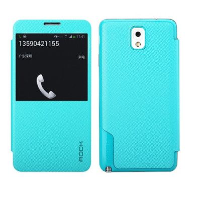 Rock Magic Flip väska till Samsung Galaxy Note 3 N9000 (Turkos)