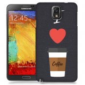 Skal till Samsung Galaxy Note 3 - I love coffe - Svart