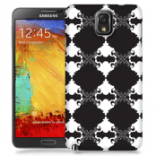 Skal till Samsung Galaxy Note 3 - Mönstrad tapet - Svart