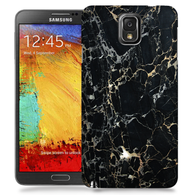 Skal till Samsung Galaxy Note 3 - Marble - Svart