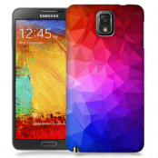 Skal till Samsung Galaxy Note 3 - Polygon - Blå/Lila/Röd