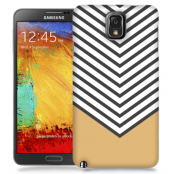 Skal till Samsung Galaxy Note 3 - Ränder - Beige/Vit