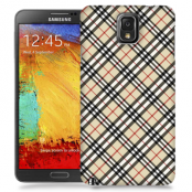 Skal till Samsung Galaxy Note 3 - Rutig diagonal - Beige