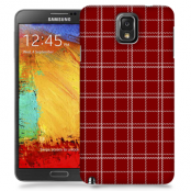 Skal till Samsung Galaxy Note 3 - Sömmar - Rutmönster Röd