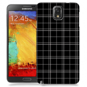 Skal till Samsung Galaxy Note 3 - Sömmar - Rutmönster Svart