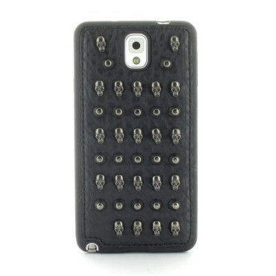 Studded Leather Pattern Flexiskal till Samsung Galaxy Note 3 (Skulls Points)