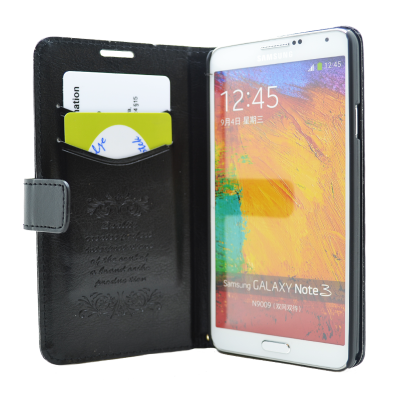 Vintage Plånboksfodral till Samsung Galaxy Note 3 N9000 (Svart)