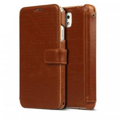 Zenus Lettering Diary Väska till Samsung Galaxy Note 3 N9000 (Brun)