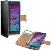 Celly Wallet Case till Samsung Galaxy Note 4 - Svart/Beige