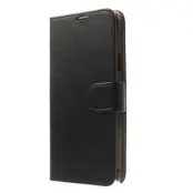 Crazy Horse Plånboksfodral till Samsung Galaxy Note 4 (Svart)