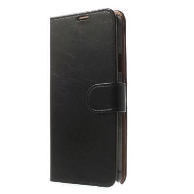 Crazy Horse Plånboksfodral till Samsung Galaxy Note 4 (Svart)