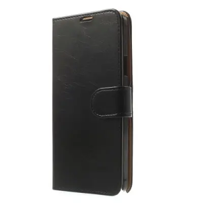 Crazy Horse Plånboksfodral till Samsung Galaxy Note 4 (Svart)