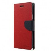 Mercury Fancy Plånboksfodral till Samsung Galaxy Note 4 - Röd
