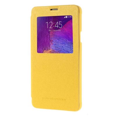 Mercury Wow Bumper Plånboksfodral till Samsung Galaxy Note 4 - Gul