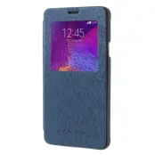 Mercury Wow Bumper Plånboksfodral till Samsung Galaxy Note 4 - MörkBlå