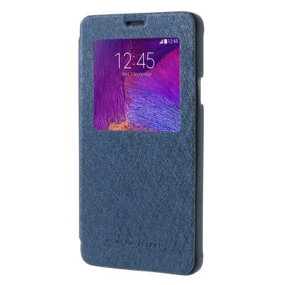 Mercury Wow Bumper Plånboksfodral till Samsung Galaxy Note 4 - MörkBlå