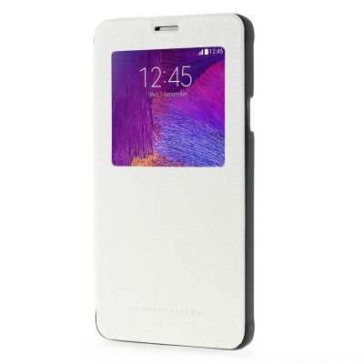 Mercury Wow Bumper Plånboksfodral till Samsung Galaxy Note 4 - Vit