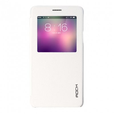 Rock Uni Mobilfodral med fönster till Samsung Galaxy Note 4 - Vit