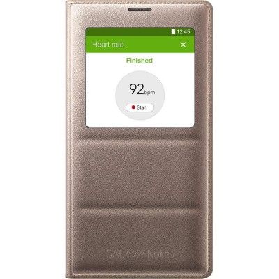 S-view Flip cover Samsung Galaxy Note 4 (Guld)