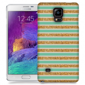Skal till Samsung Galaxy Note 4 - Ränder - Guld/Grön