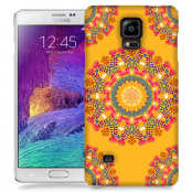 Skal till Samsung Galaxy Note 4 - Blommigt mönster - Orange