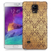 Skal till Samsung Galaxy Note 4 - Canvas Damask - Guld/Brun