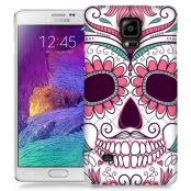 Skal till Samsung Galaxy Note 4 - Glad dödskalle - Rosa