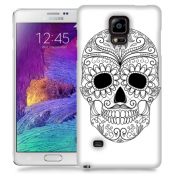 Skal till Samsung Galaxy Note 4 - Glad dödskalle - Vit