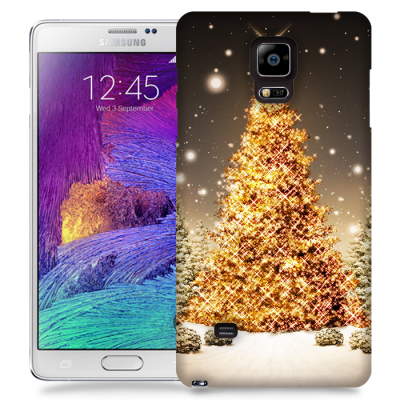 Skal till Samsung Galaxy Note 4 - Glimmrande Julgran