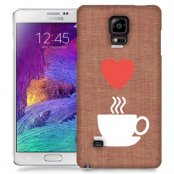 Skal till Samsung Galaxy Note 4 - I love coffe - Brun