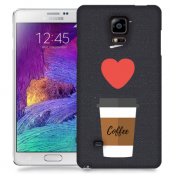 Skal till Samsung Galaxy Note 4 - I love coffe - Svart