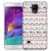 Skal till Samsung Galaxy Note 4 - Mönster - Vit/Lila