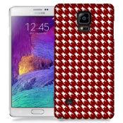 Skal till Samsung Galaxy Note 4 - Mönstrat tyg - Röd