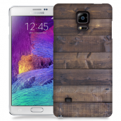 Skal till Samsung Galaxy Note 4 - Mörkbetsade plank