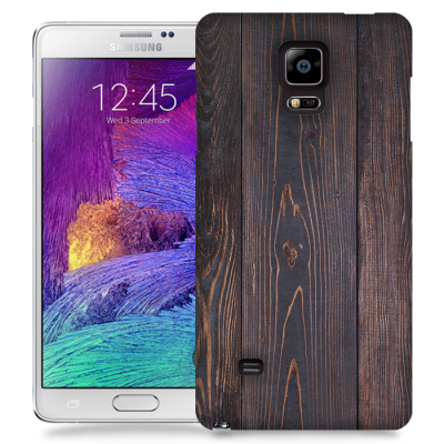 Skal till Samsung Galaxy Note 4 - Mörkbetsat trä