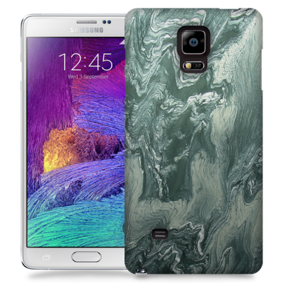 Skal till Samsung Galaxy Note 4 - Marble - Grön