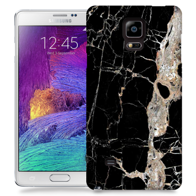 Skal till Samsung Galaxy Note 4 - Marble - Svart
