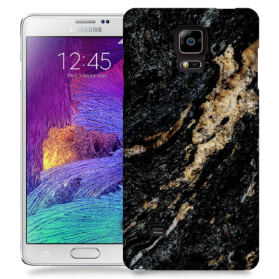 Skal till Samsung Galaxy Note 4 - Marble - Svart