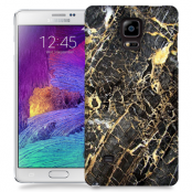 Skal till Samsung Galaxy Note 4 - Marble - Svart/Gul