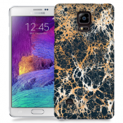 Skal till Samsung Galaxy Note 4 - Marble - Svart/Guld