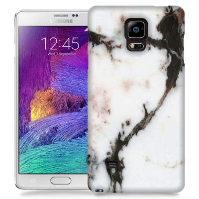 Skal till Samsung Galaxy Note 4 - Marble - Vit