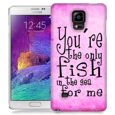 Skal till Samsung Galaxy Note 4 - Only Fish Pink