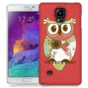 Skal till Samsung Galaxy Note 4 - Orientalisk uggla - Röd