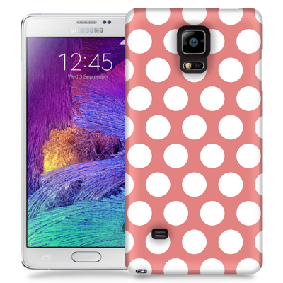 Skal till Samsung Galaxy Note 4 - Polka - Persika