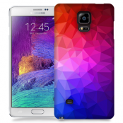 Skal till Samsung Galaxy Note 4 - Polygon - Blå/Lila/Röd