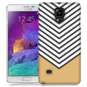 Skal till Samsung Galaxy Note 4 - Ränder - Beige/Vit