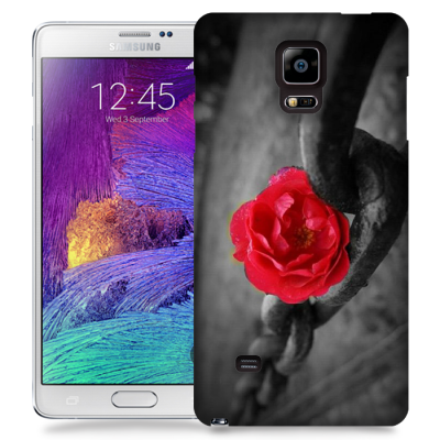 Skal till Samsung Galaxy Note 4 - Röd ros