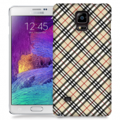 Skal till Samsung Galaxy Note 4 - Rutig diagonal - Beige