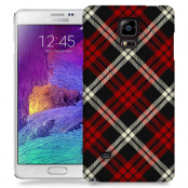 Skal till Samsung Galaxy Note 4 - Rutig - Röd